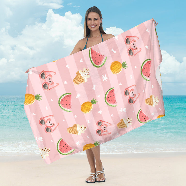 Beach towel with mirrored mandala design Bowlift