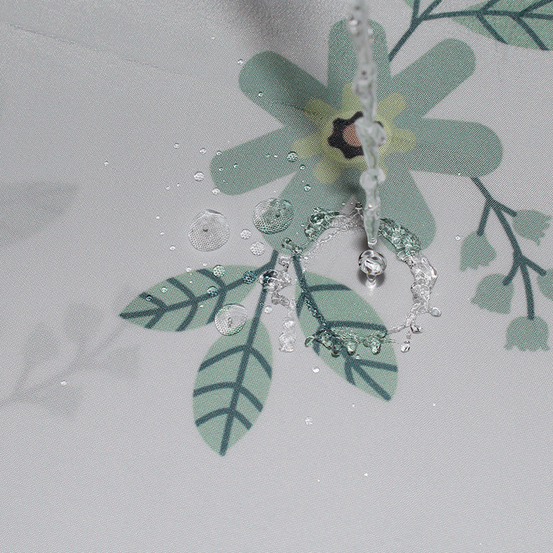 Women's Vintage Floral Print Shower Curtain Bowlift