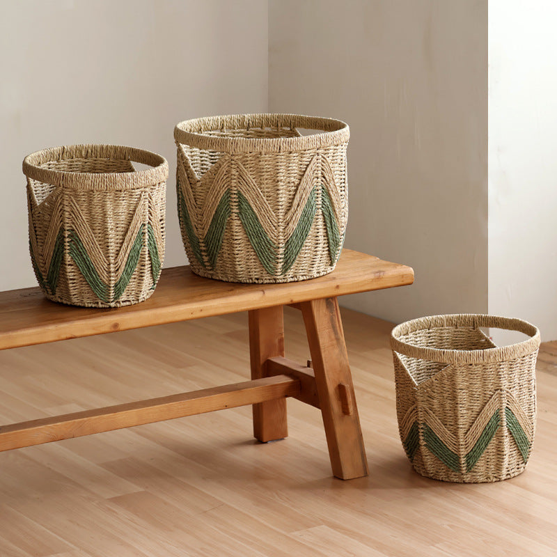 Decorative Handwoven Storage Basket Bowlift