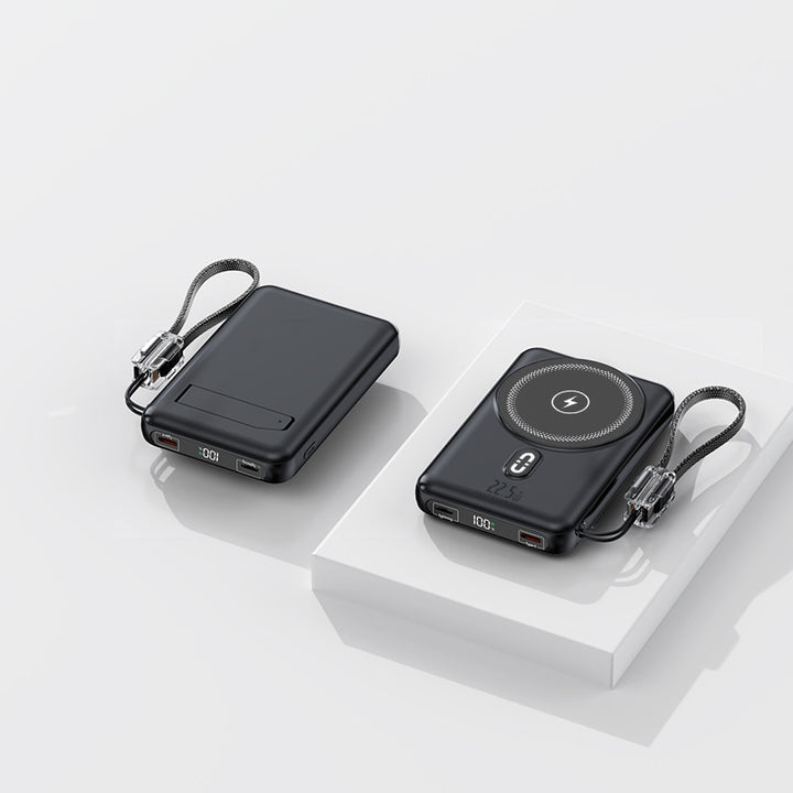 Portable power bank with inductive charging function and LED display Bowlift