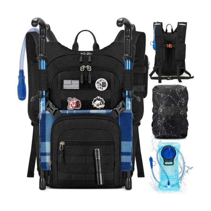 Multifunctional Outdoor Backpack with Integrated Hydration Bladder and Ergonomic Design Bowlift