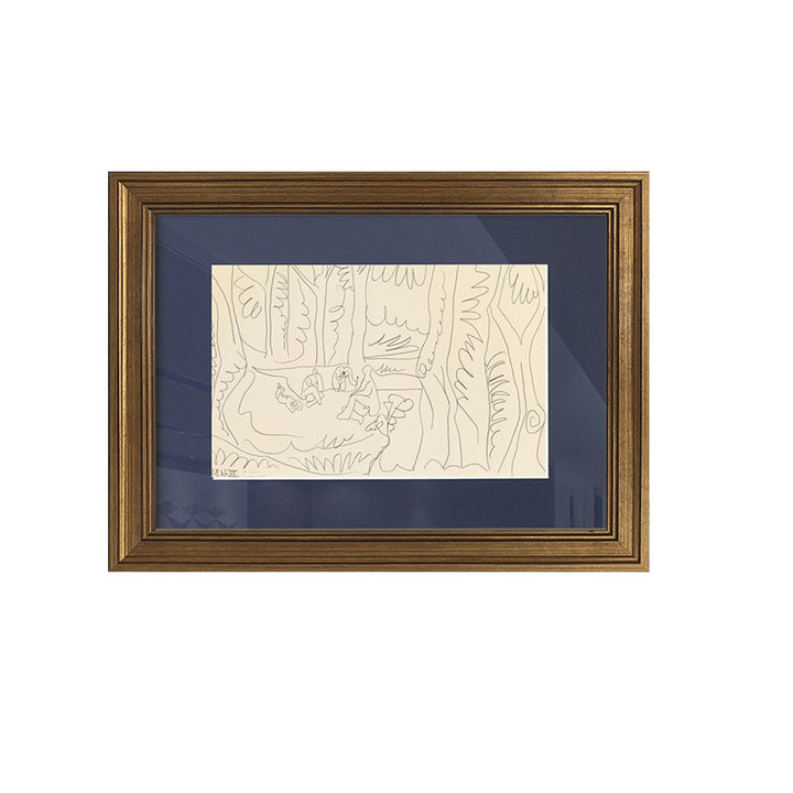 Vintage-inspired framed artwork