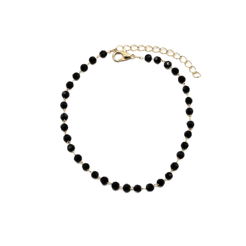 Black Beaded Anklet Bowlift