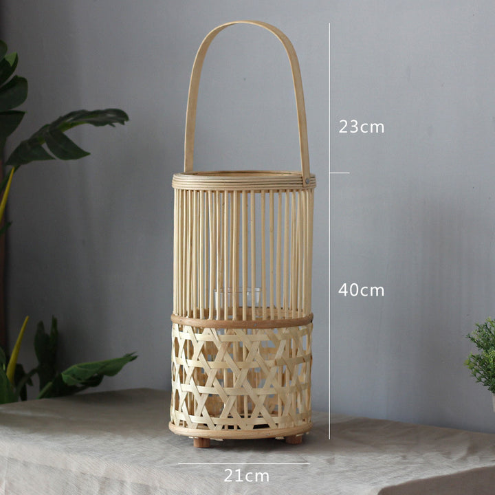 Handcrafted lantern made of rattan Bowlift