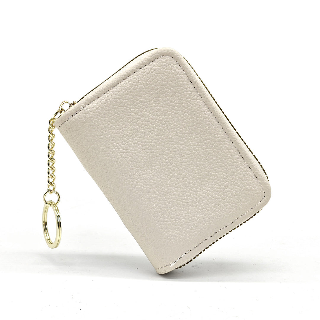 Compact Zippered Leather Wallet