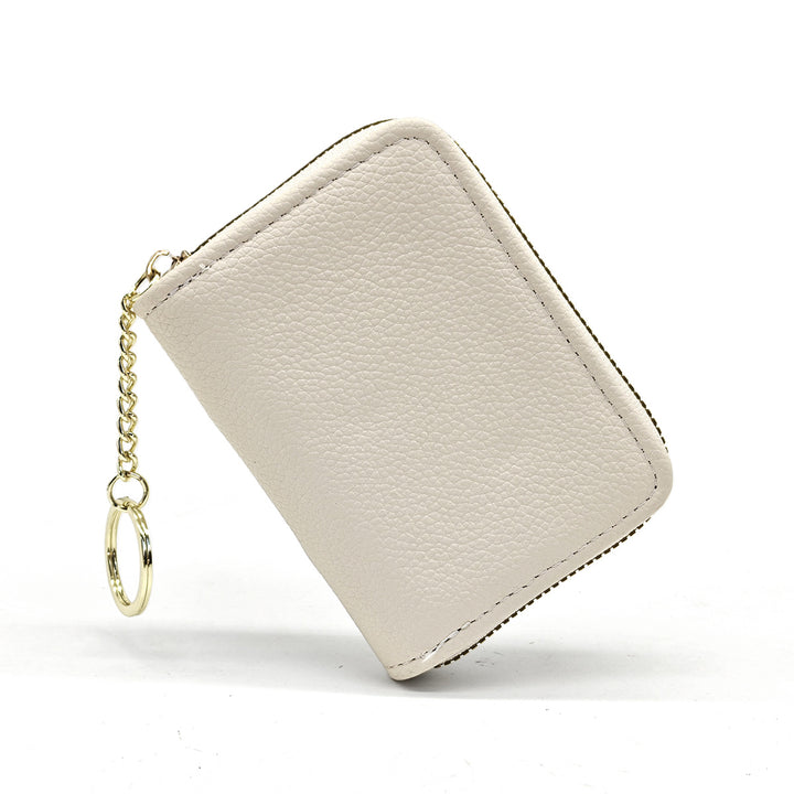 Compact Zippered Leather Wallet