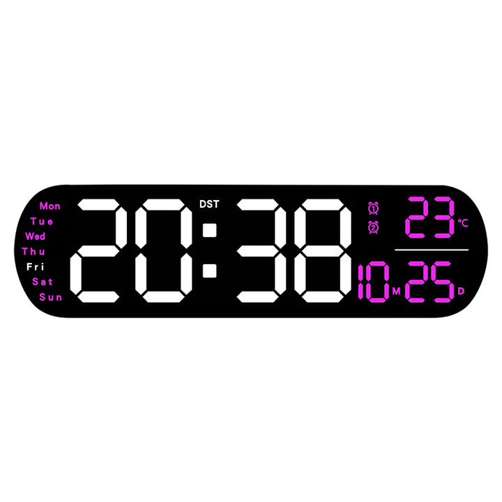 Digital LED alarm clock with large display and temperature display Bowlift