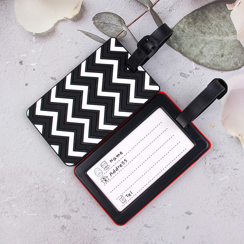 Stylish Chevron Pattern Luggage Tag Bowlift