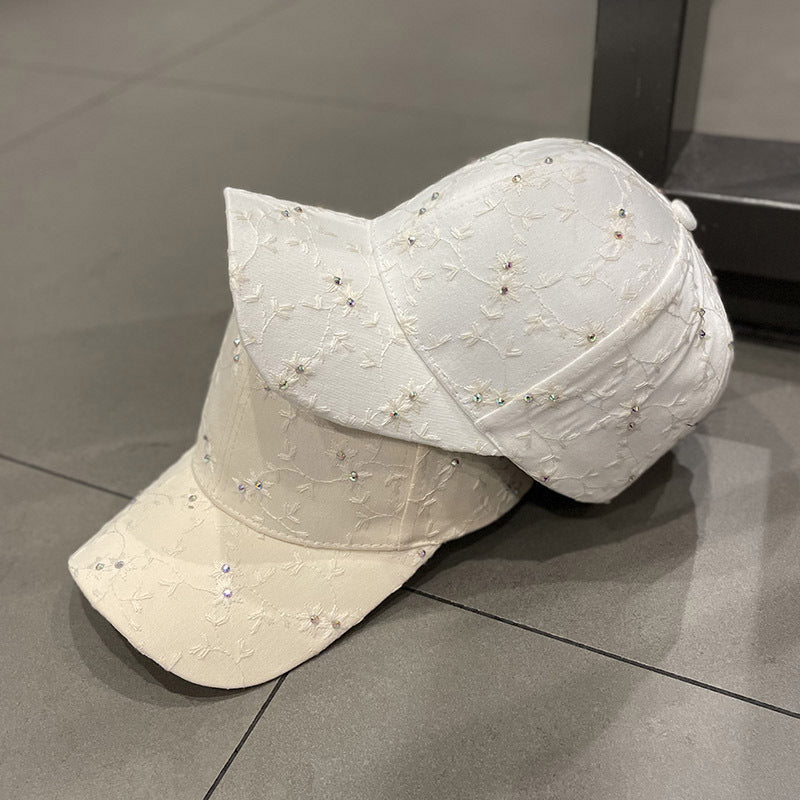 Women's Embroidered Rhinestone-Detail Baseball Cap Bowlift