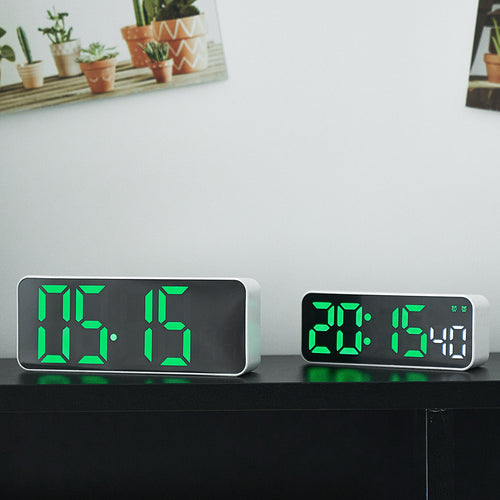 Digital Alarm Clock with Large LED Display and Dual Alarm Function Bowlift