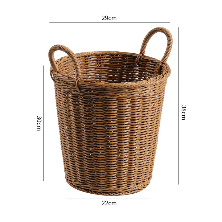 Handwoven Decorative Storage Basket with Ergonomic Handles Bowlift