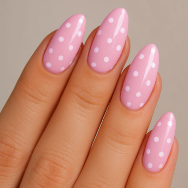 Custom Polka Dot Press-On Nail Tips Bowlift