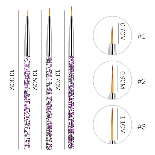 Fine Point Nail Art Detailing Brush Set Bowlift