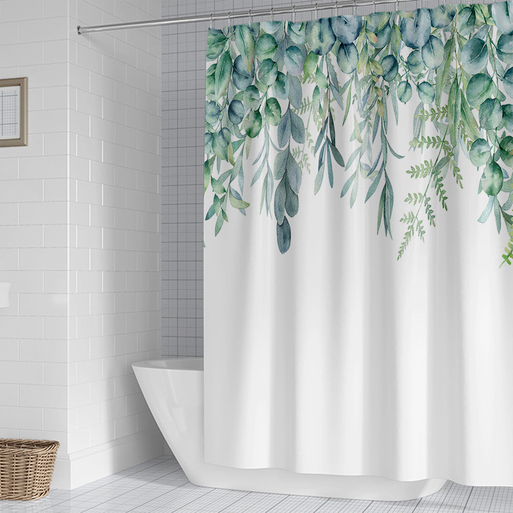 Leafy Botanical Shower Curtain Bowlift