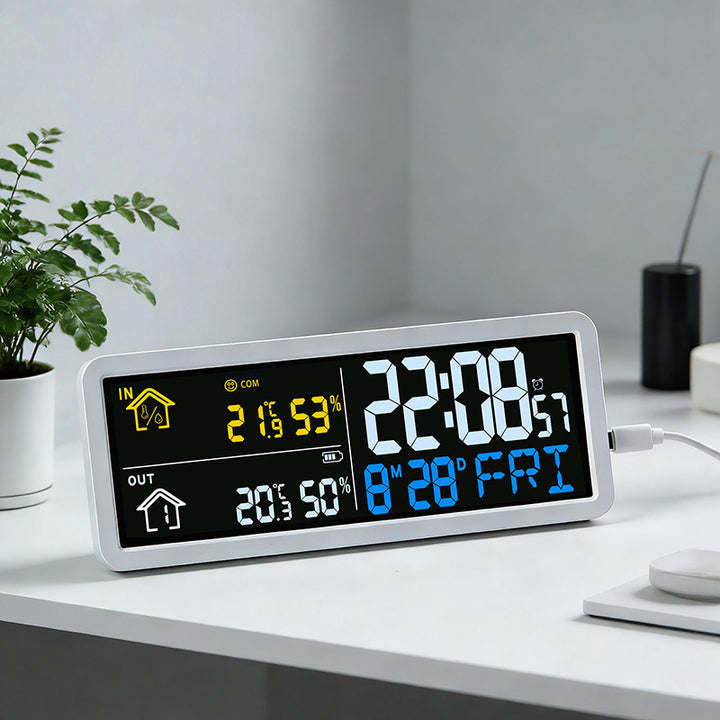 Digital weather forecast clock with hygrometer Bowlift