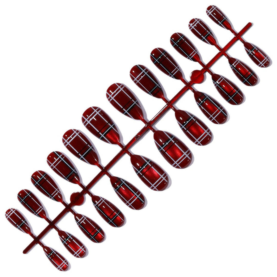 Trendy Plaid Nail Art Extensions Bowlift