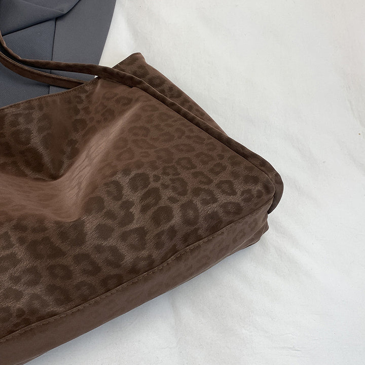 Luxurious Textured Suede Shoulder Tote Bag