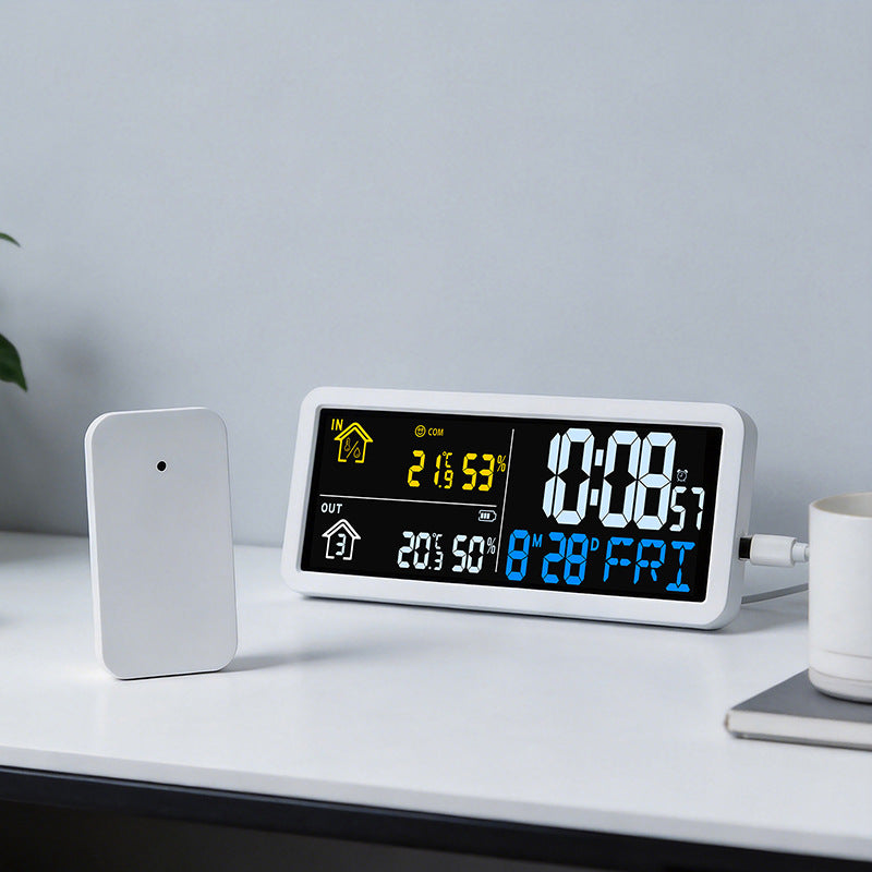Digital weather forecast clock with hygrometer Bowlift