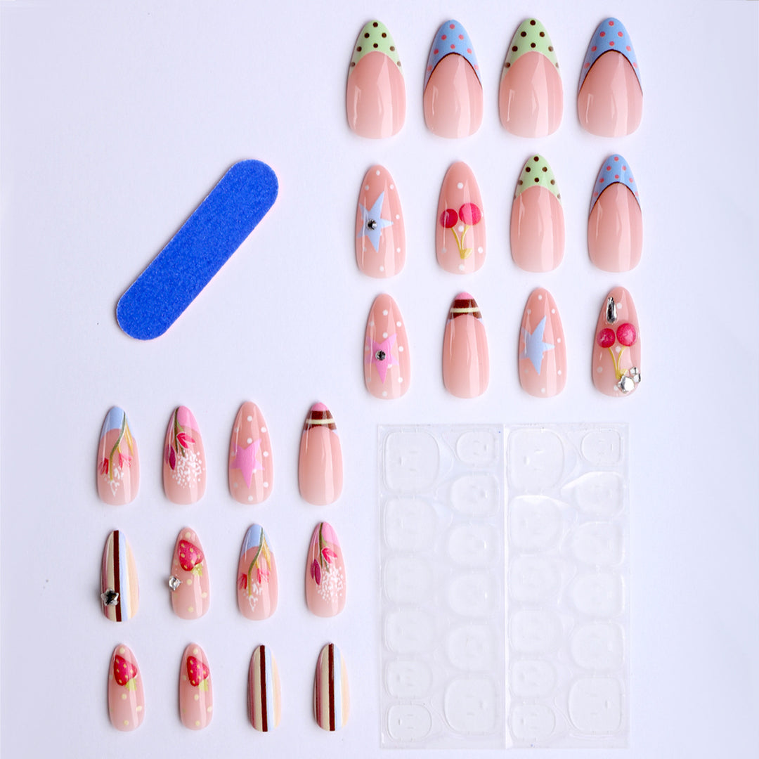 Artificial Fingernails with Creative Designs Bowlift
