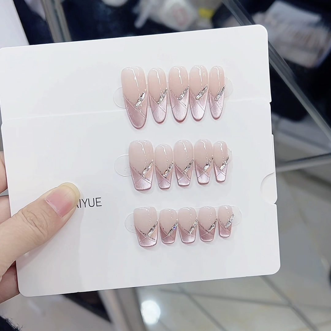 Elegant Gel Press-On Nail Set Bowlift