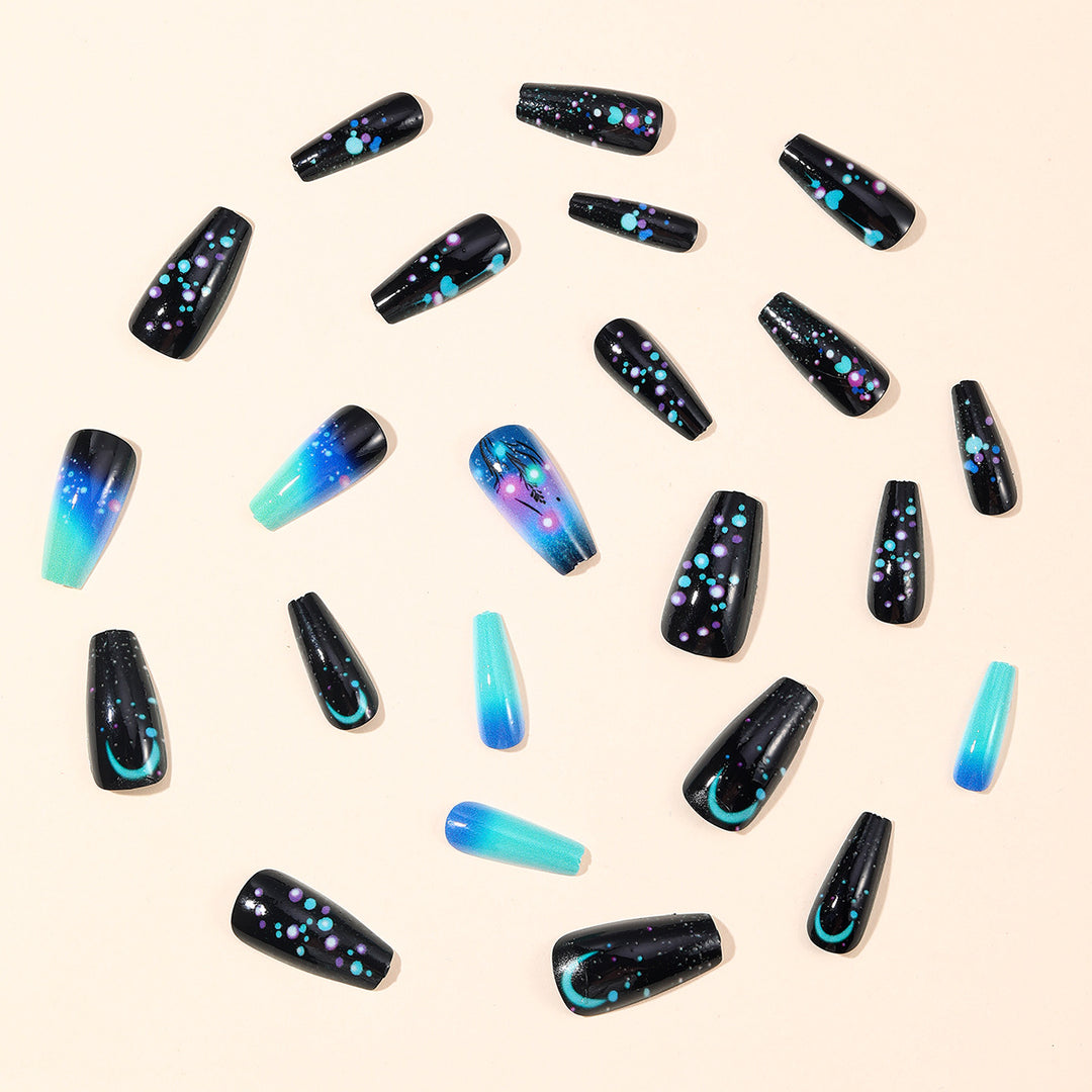 Glamorous Neon Glitter Nail Art Extensions Bowlift