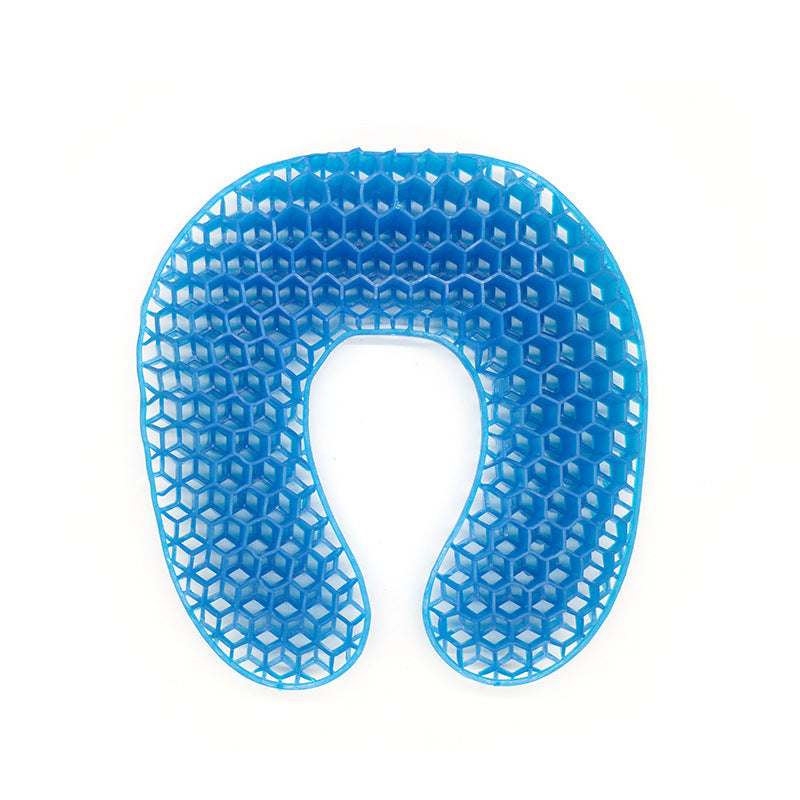 Unisex ergonomic U-shaped gel neck pillow with honeycomb structure Bowlift