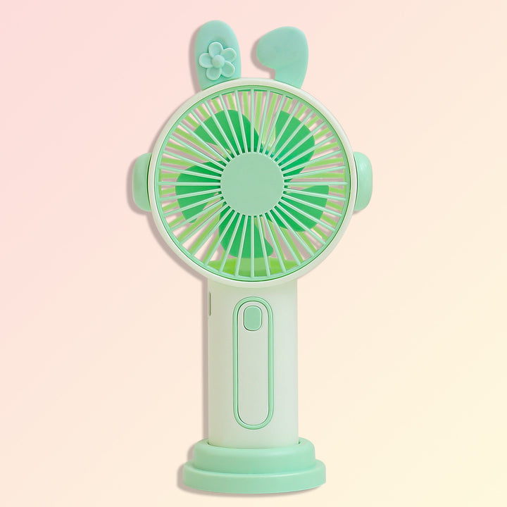 Women Portable Mini-Fan with Colorful Ears Bowlift
