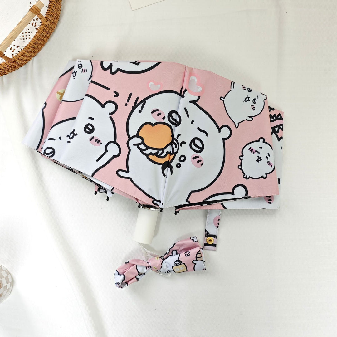 Women's Foldable Umbrella with Humorous Animal Design Bowlift
