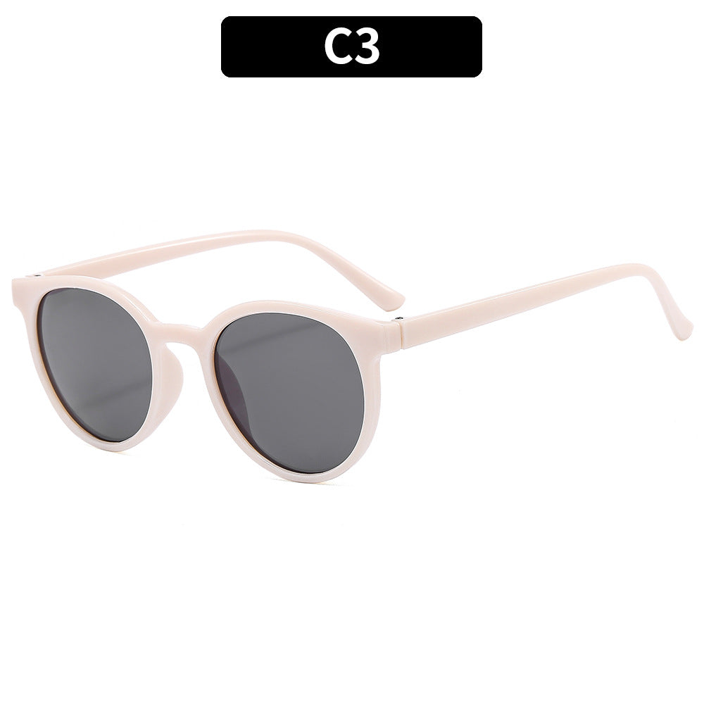 Vintage-Inspired Round Frame Sunglasses