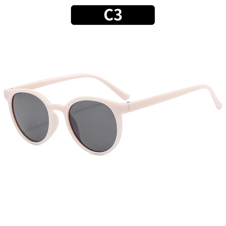 Vintage-Inspired Round Frame Sunglasses