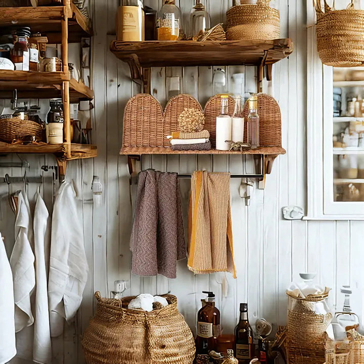 Wall shelf with woven design Bowlift