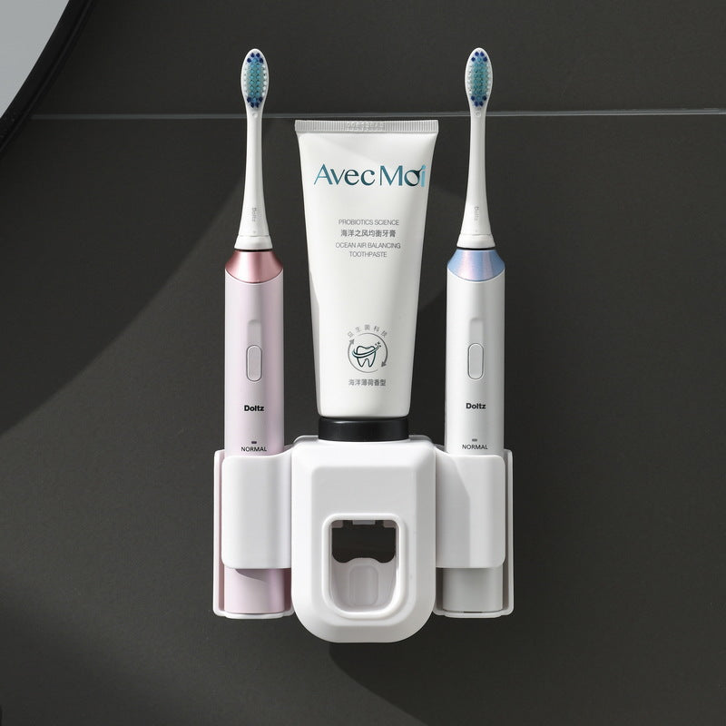 Wall-Mounted Toothpaste Dispenser and Toothbrush Organizer Bowlift