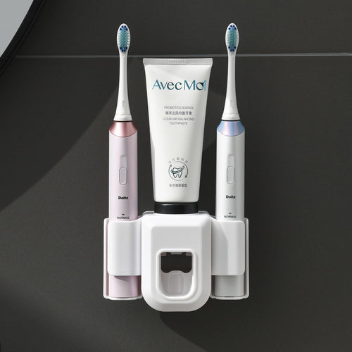 Wall-Mounted Toothpaste Dispenser and Toothbrush Organizer Bowlift
