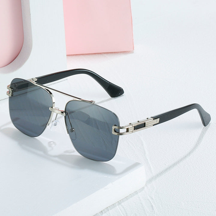 Women's fashionable square sunglasses with elegant metal frame Bowlift