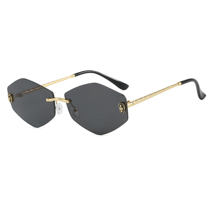 Women's geometric sunglasses in modern design with elegant metal frame Bowlift