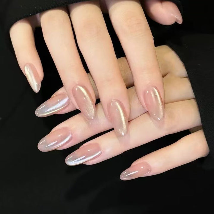 Glossy Almond-Shaped Nail Extensions Bowlift