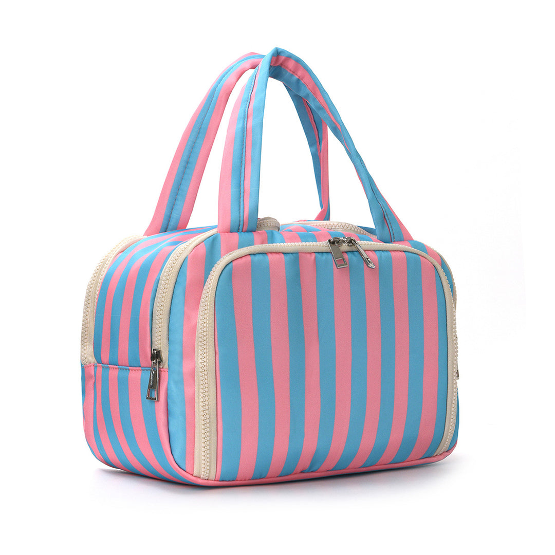 Cosmetic bag with stylish striped pattern Bowlift
