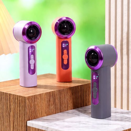 Women's Portable Mini Fan with Intelligent LED Display Bowlift