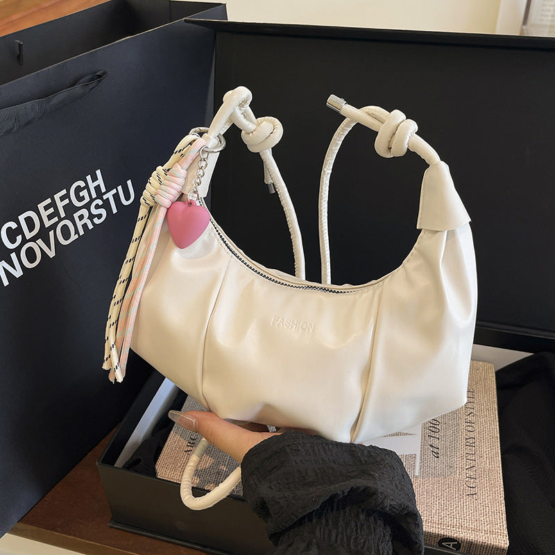 Stylish Leather Hobo Handbag Bowlift