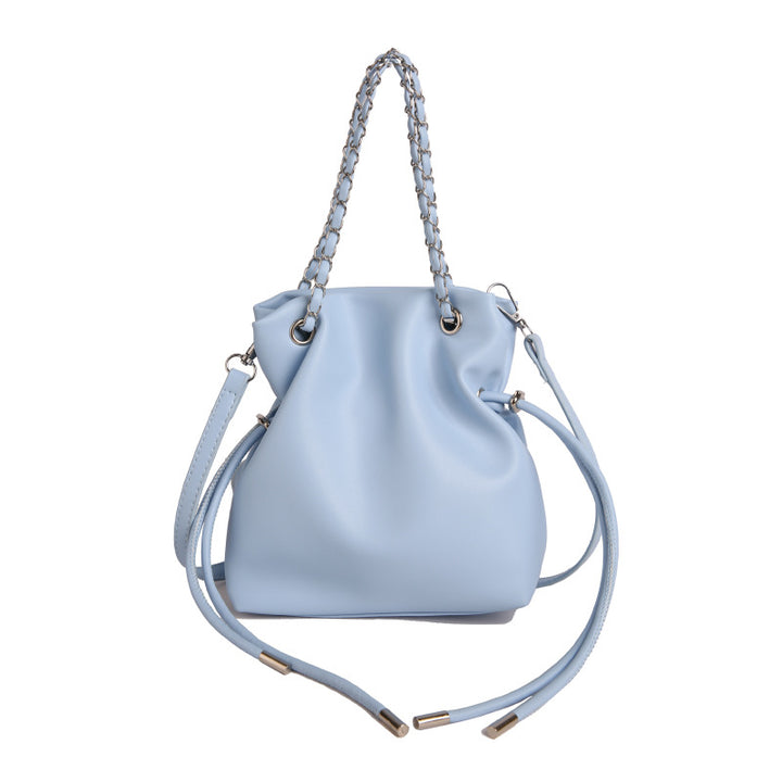 WoChic Slouchy Leather Bucket Bag Bowlift