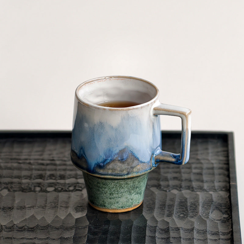 Artistic Glazed Ceramic Coffee Mug