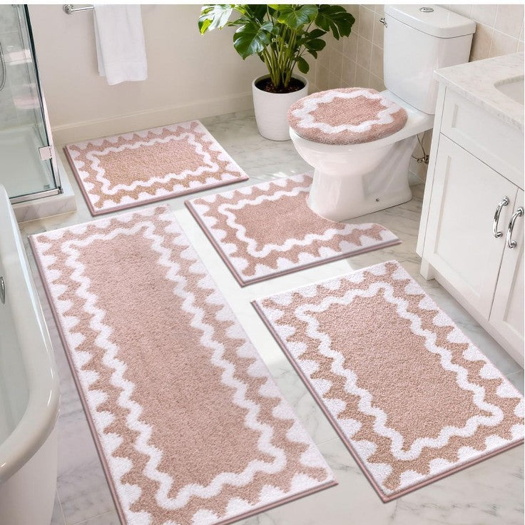 Soft Cotton Bathroom Mat Set