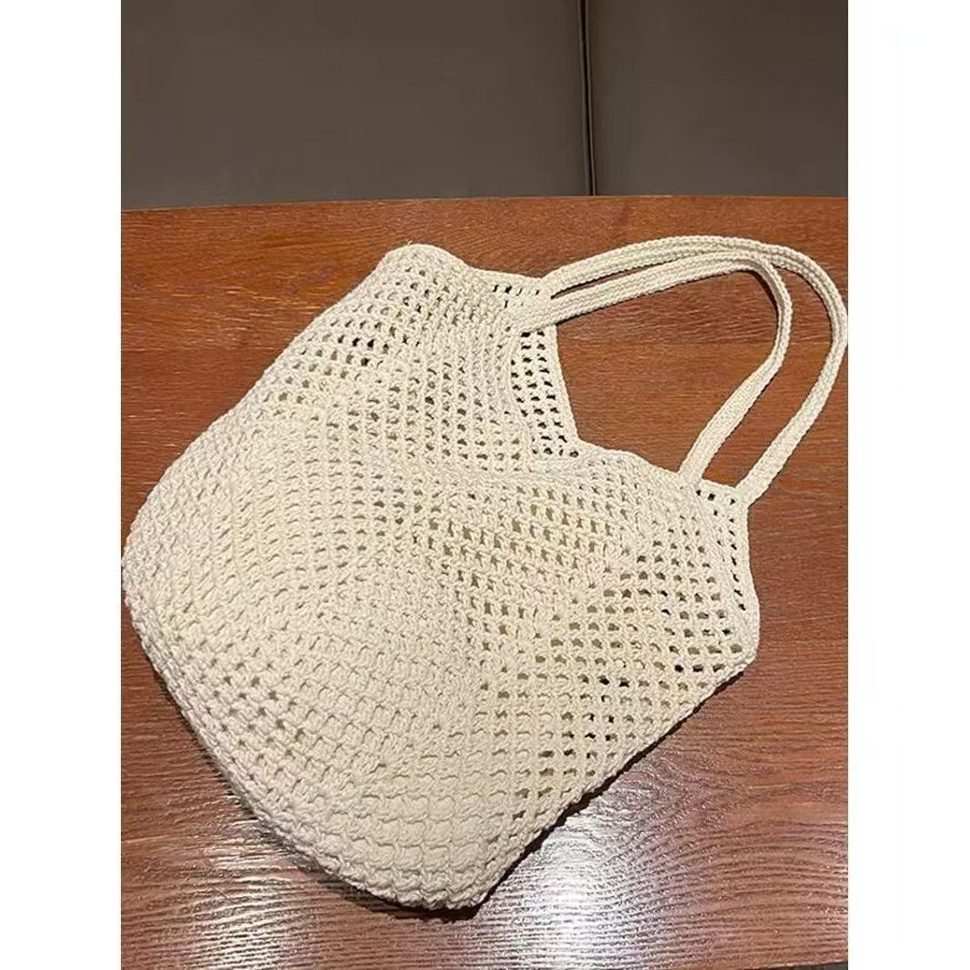 Hand-knotted tote bag in modern net design Bowlift