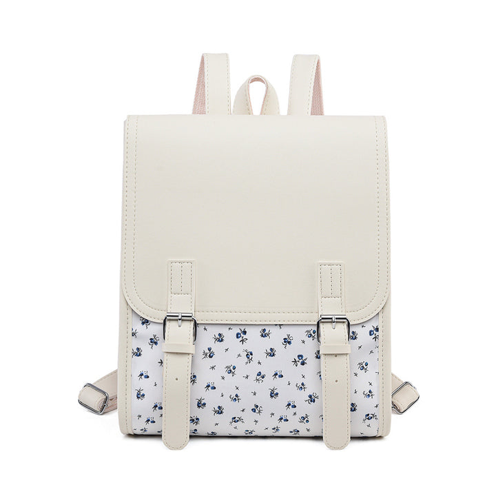 Floral Print Structured Backpack Bowlift