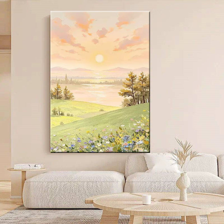 Framed Landscape Oil Painting