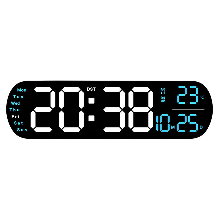 Digital LED alarm clock with large display and temperature display Bowlift