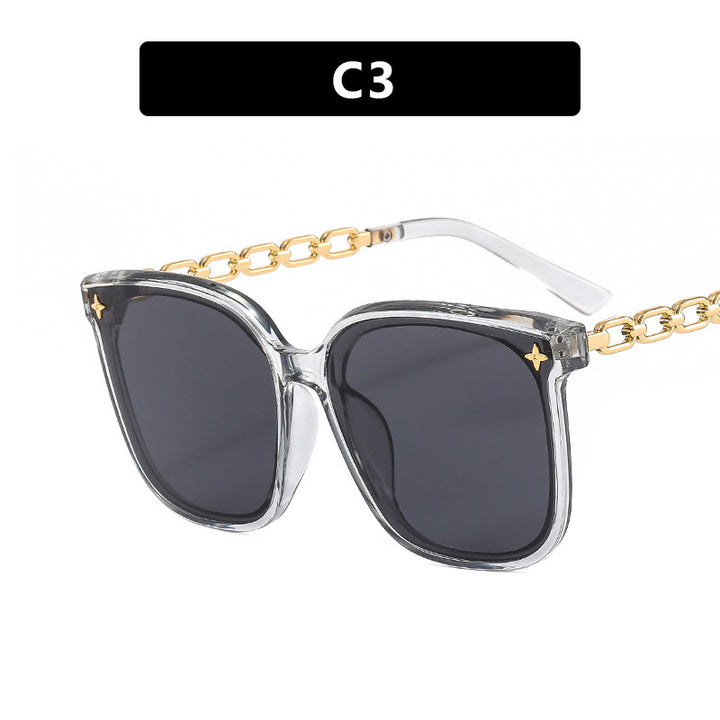 Women's Luxury Sunglasses with Fashionable Chain Frame Bowlift