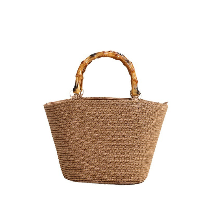 Elegant Bast bag with bamboo handles Bowlift
