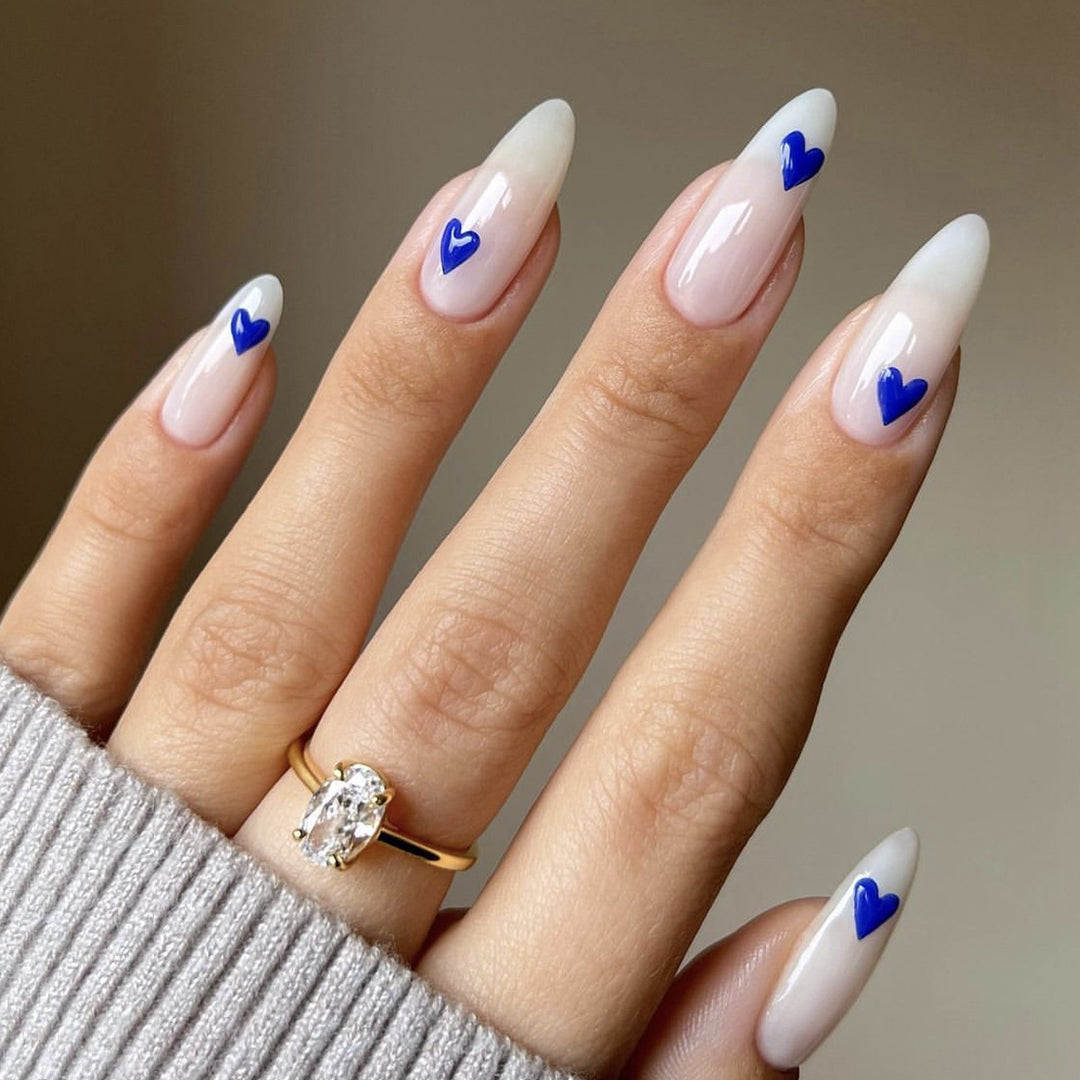 Heart-Accent Acrylic Nail Design Bowlift