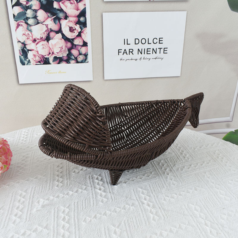 Decorative Fish-Shaped Storage Basket Bowlift